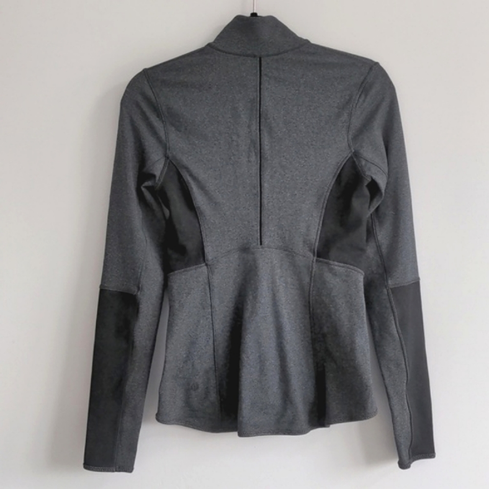 Lululemon Mesh Is More Jacket, Heathered Black, Womens Size 6 - Picture 5 of 12
